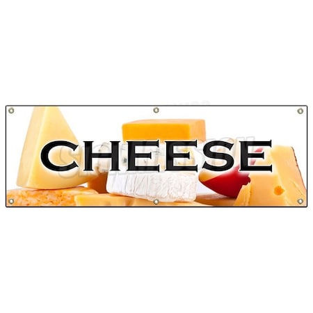 Signmission CHEESE BANNER SIGN dairy milk american swiss grilled calcium provolone B-72 Cheese